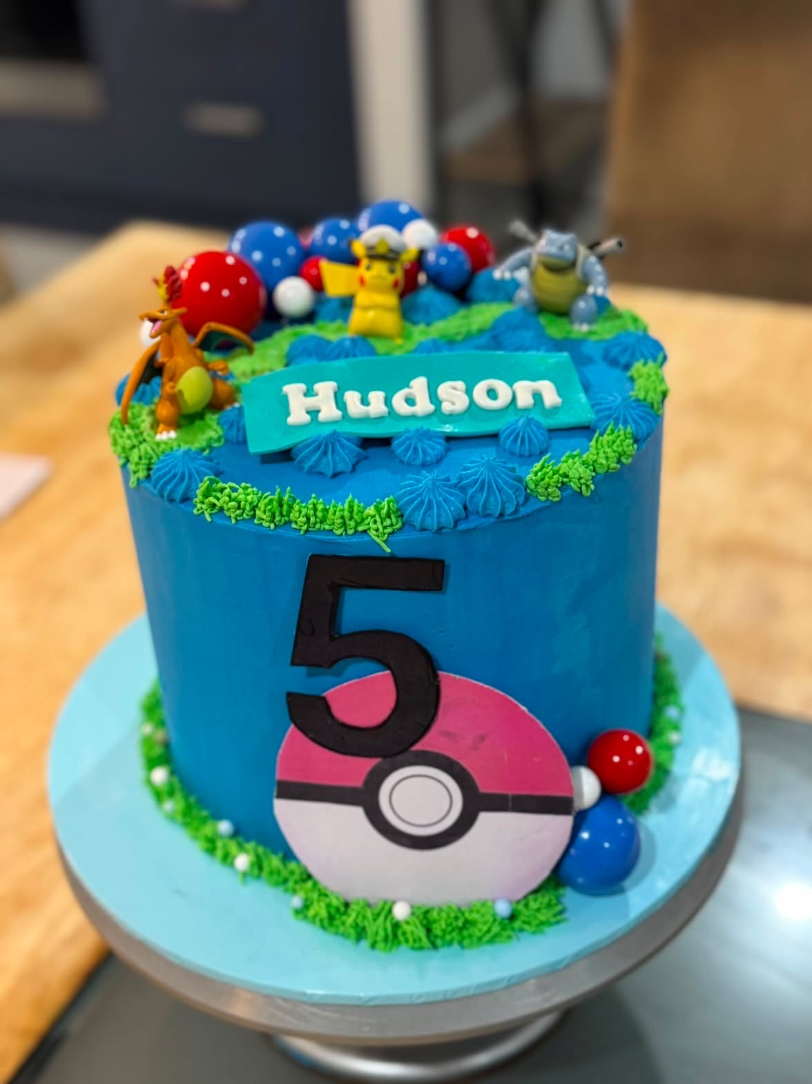 Pokémon themed 5th birthday cake